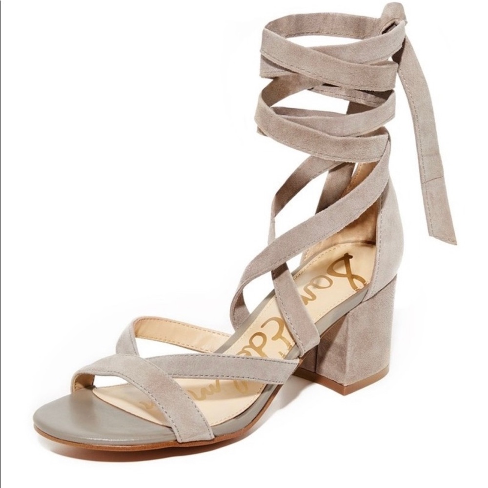 SOLD!Sam Edelman Sheri Suede Ankle-Wrap Sandal